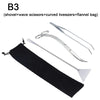 Stainless Steel Aquarium Tool Set with Scissors, Tweezers, and Shovel