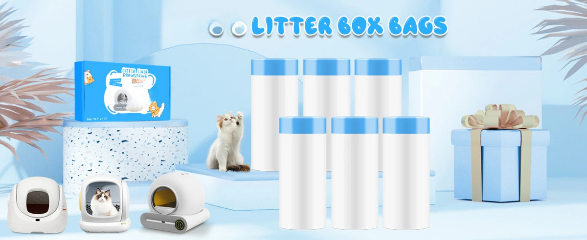 Extra-Thick Drawstring Cat Litter Box Liners (90 Count)