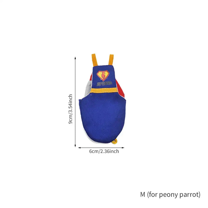Traje de Vuelo Reutilizable para Loro de Algodón