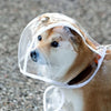 Clear Waterproof Dog Raincoat with Adjustable Hood