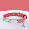 Personalisierte Leder-Halsband für Katzen mit graviertem Namen