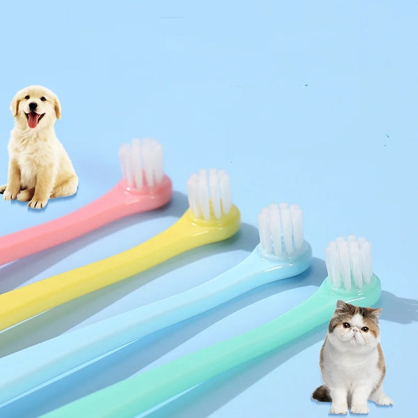 Dog and Cat Toothbrush with Small Head for Teeth Cleaning