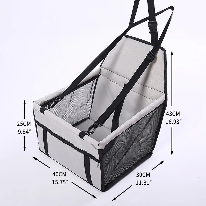 Asiento Compacto para Mascotas en el Coche y Hamaca de Viaje