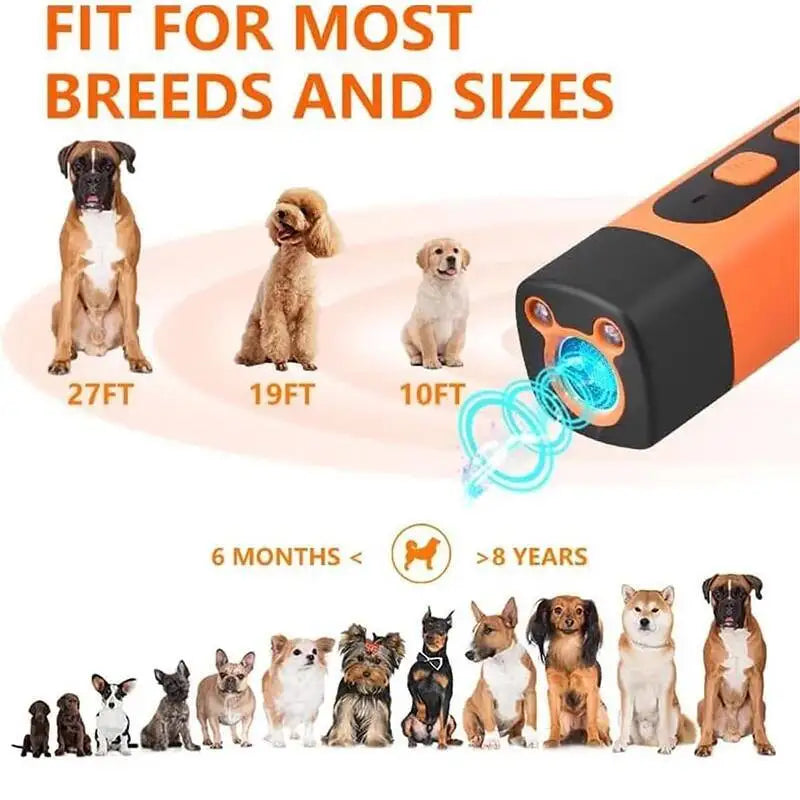 Ultrasonic Anti Bark Device for Dogs with LED Flashlight