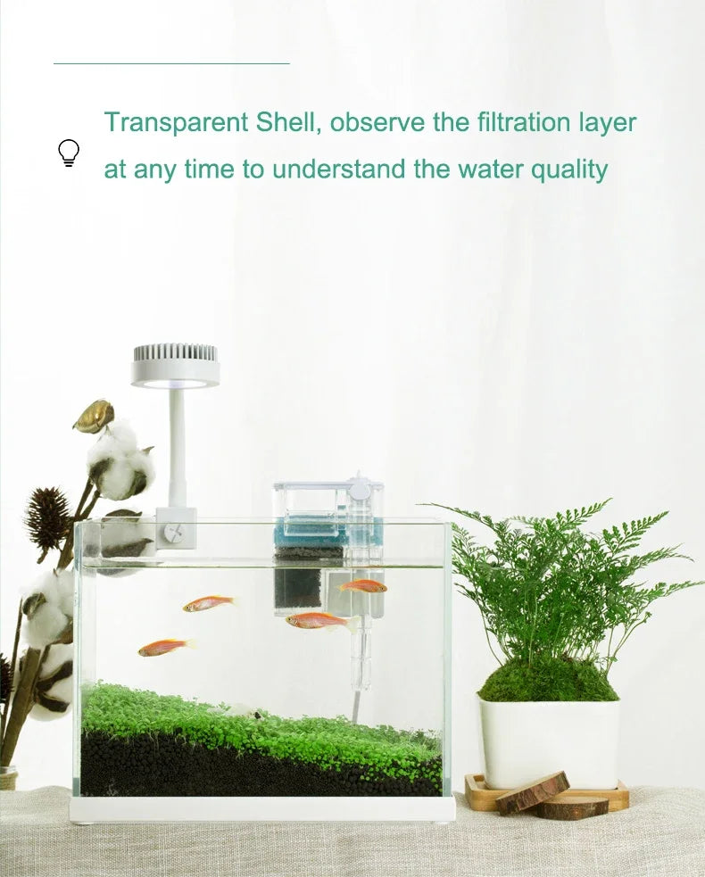 فلتر حوض أسماك مركب على الحائط 3 في 1 لتنقية الماء