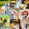 Breathable Cotton Fisherman Hat for Dogs and Cats with Ear Holes