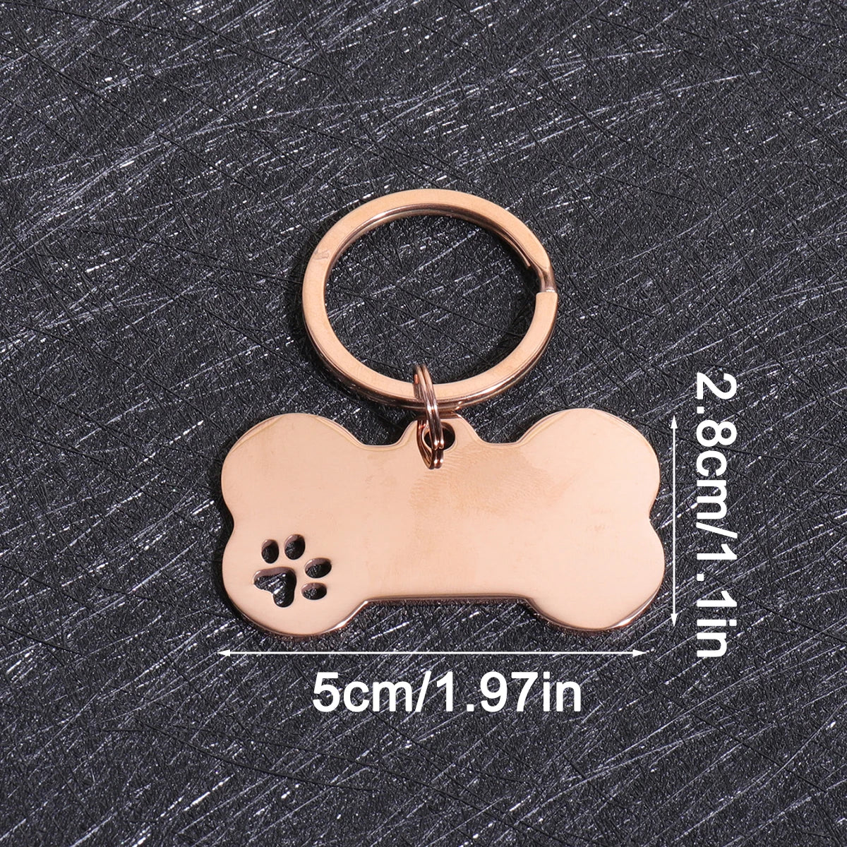 Personalized Bone-Shaped Dog Tag with Custom Engraving