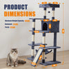 Multi-Level Cat Tree with Scratching Posts and Cozy Condos