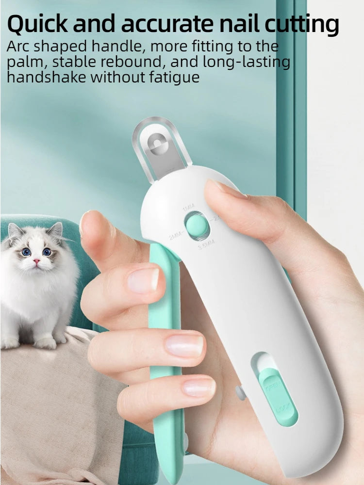 Adjustable Pet Nail Clipper with Anti-Splash Guard and Nail File