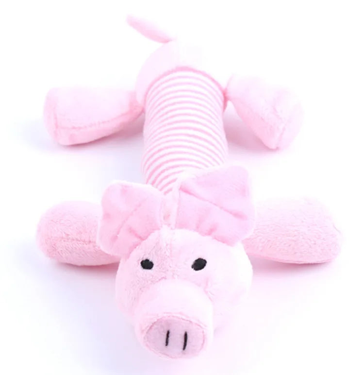 Squeaky Plush Dog Toy with Crinkle Paper – No Stuffing, Durable & Fun