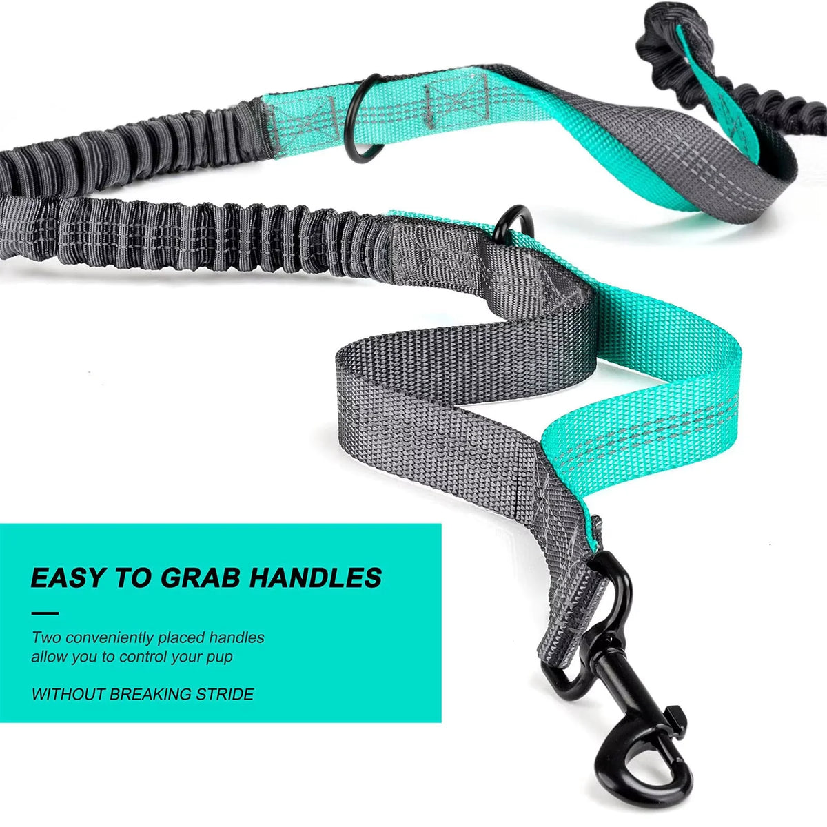 Hands-Free Reflective Dog Walking Belt with Storage Pouch