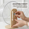 Silent Acrylic Hamster Running Wheel with Wooden Stand