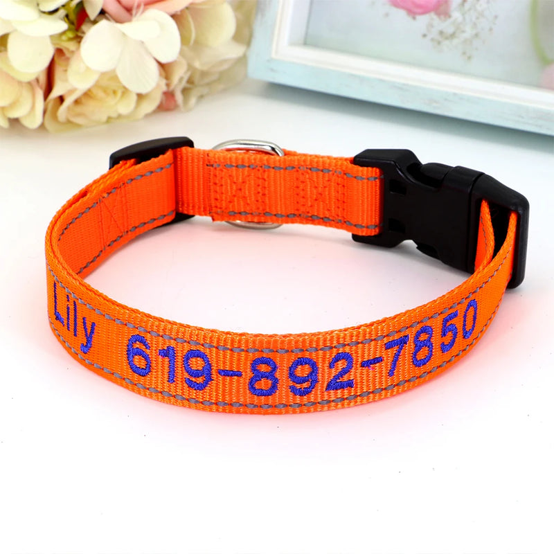 Personalisierte bestickte Nylon-Hundehalsband