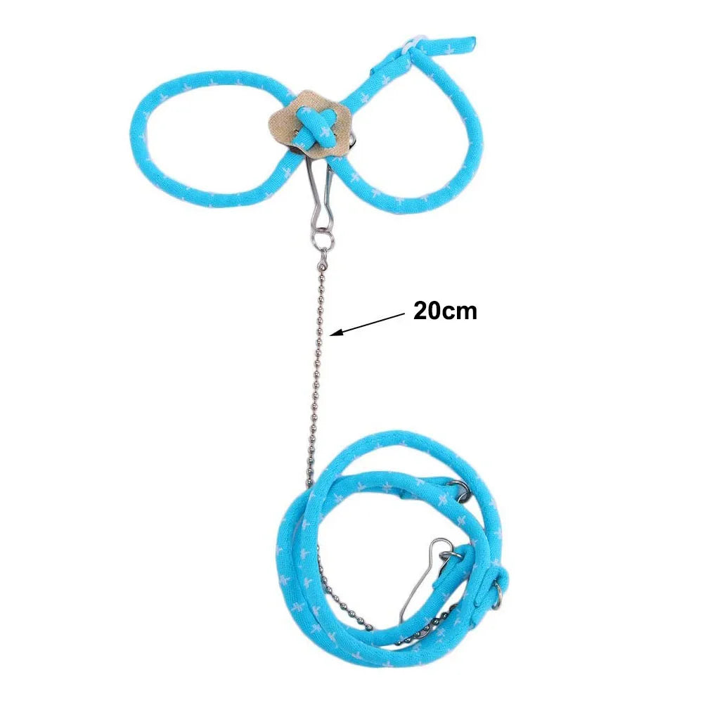 Adjustable Small Pet Harness with Anti-Bite Leash