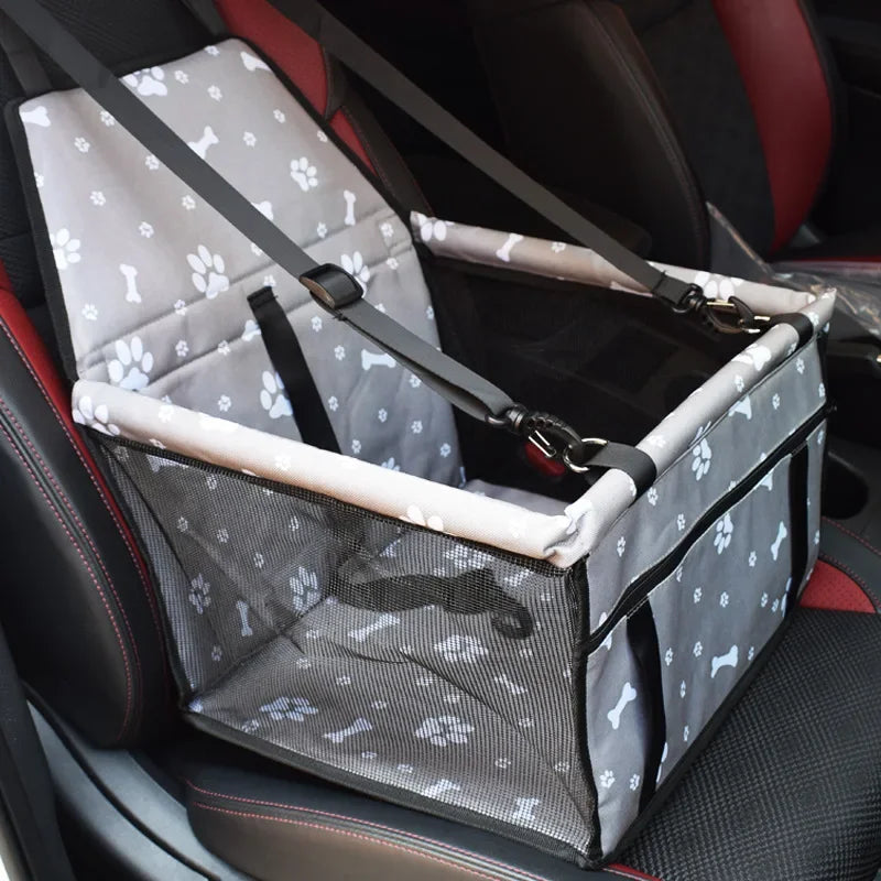 Double-Walled Pet Car Seat with Mesh Storage