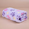 Paw Print Fleece Pet Blanket for Dogs and Cats