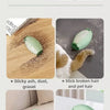 Wiederverwendbarer grüner Gel-Lint-Roller zum Reinigen von klebrigem Asche, Staub, Kies, Keksrückständen, Essensresten und Ti