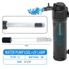 Filtre Submersible 5-en-1 pour Aquarium avec Stérilisateur UV