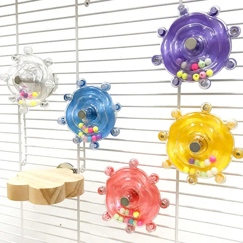 لعبة تفريغ الضغط للببغاوات: موزع مكافآت دوّار لتدريب المنقار