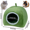 Cozy Plush Small Animal Hideout Bed with Detachable Semi-Enclosed Design