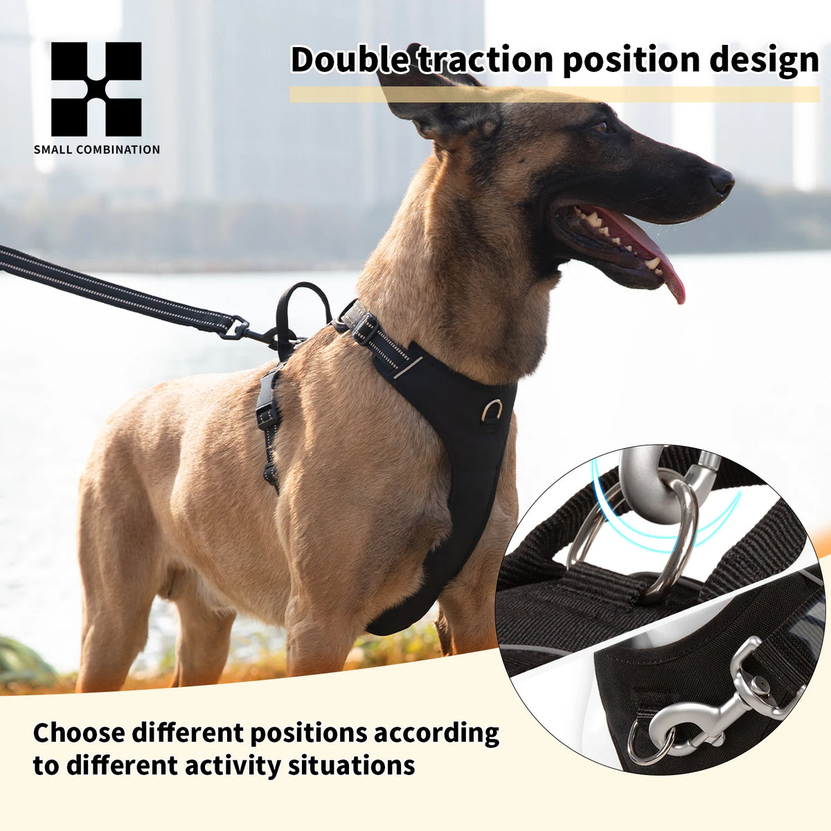 Reflective No-Pull Dog Harness with Quick-Release Buckles