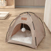 Foldable Semi-Enclosed Pet Tent Bed for Small Dogs and Cats