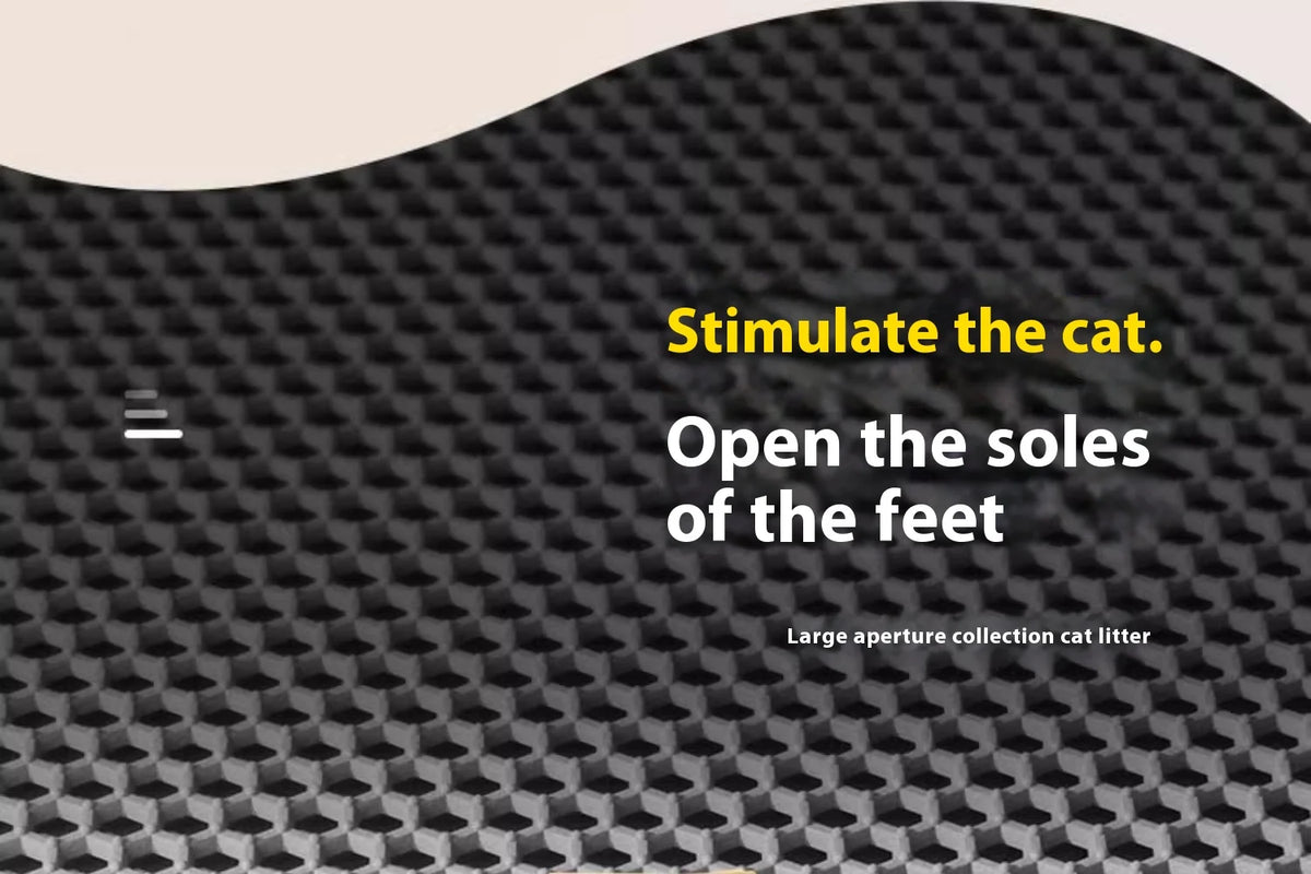 Heavy Duty Waterproof Cat Litter Mat with Non-Slip Base