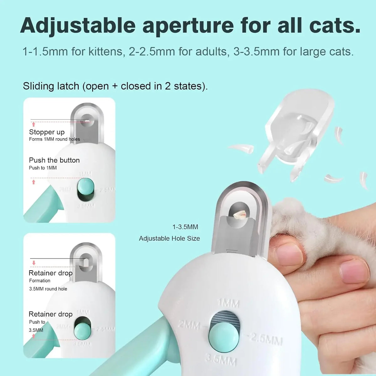Adjustable Pet Nail Clipper for Cats and Dogs