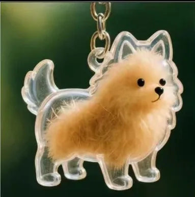Pet Memorial Fur Keepsake Keychain Pendant