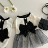Princess Mesh Dog Dress with Bow Lace Trim