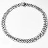 Luxury Crystal Cuban Chain Cat Collar with Safety Buckle