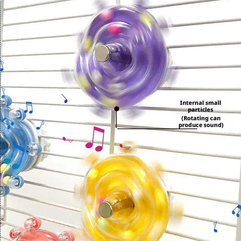 لعبة تفريغ الضغط للببغاوات: موزع مكافآت دوّار لتدريب المنقار