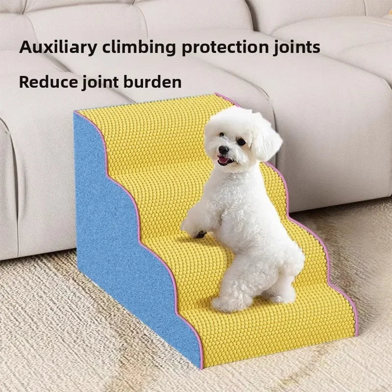 Foam Pet Stairs with Non-Slip Ladder for Dogs and Cats