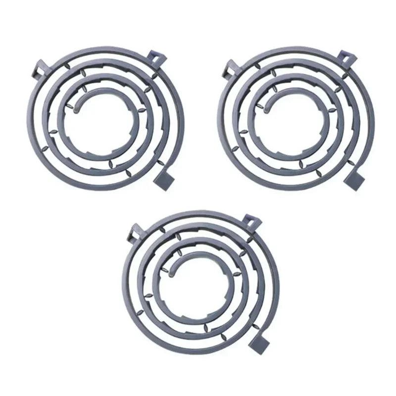 Three interlocking spiral collars for pets, designed to release calming pheromones.