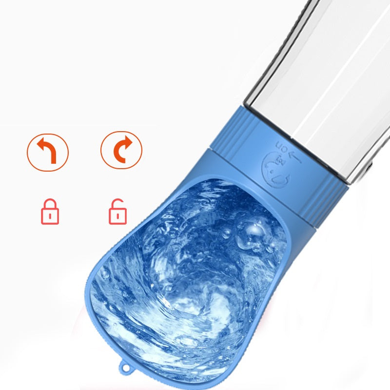 Tragbare 2-in-1 Haustier-Wasserflasche mit Schale