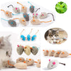 Rattle Cat Mouse Toys with Catnip - Faux Fur Interactive Cat Toys