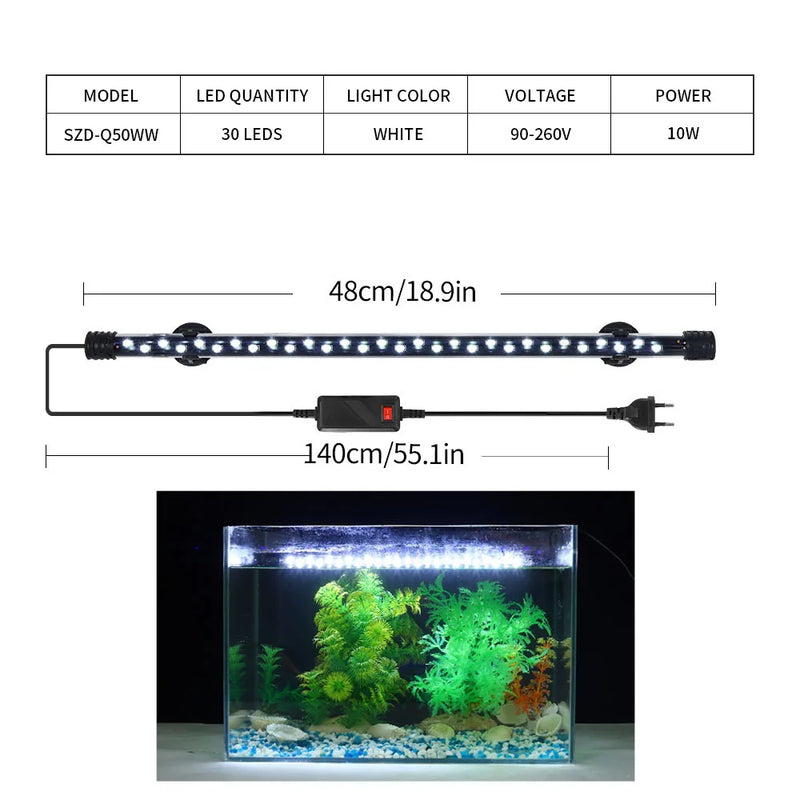 Lampe LED Clip Étanche pour Aquarium