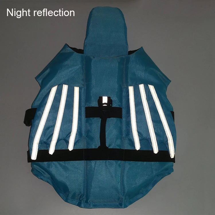Adjustable Dog Life Jacket with Rescue Handle and High Buoyancy
