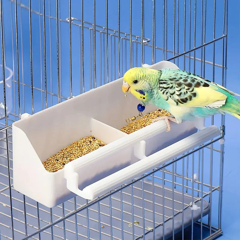 Doppelt-Gitter-Vogelfuttertrog mit Ständer