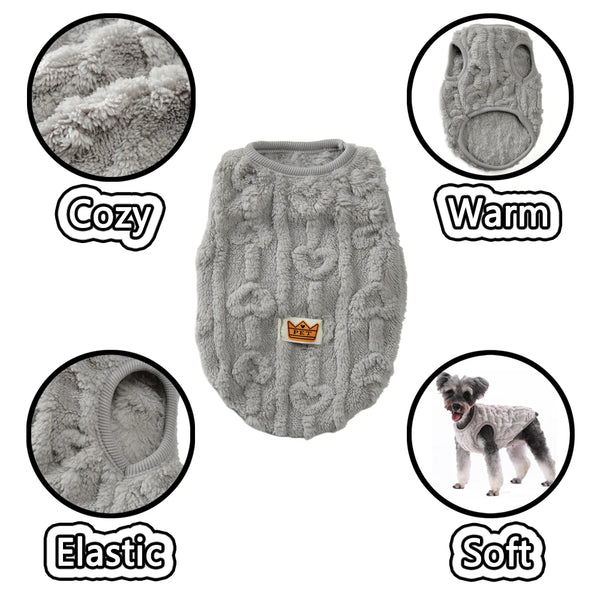 Chaleco de Felpa Suave para Perros en Invierno