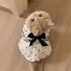 Summer Bow Heart Print Pet Dress for Small Dogs and Cats
