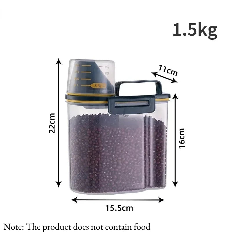 Airtight Pet Food Storage Container with Measuring Cup
