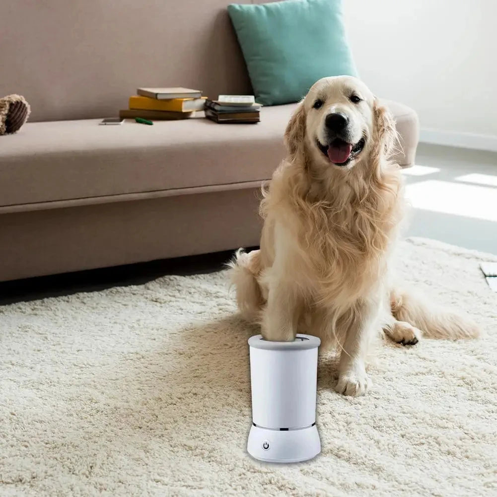 Electric Pet Paw Cleaner Cup with Gentle Bristles
