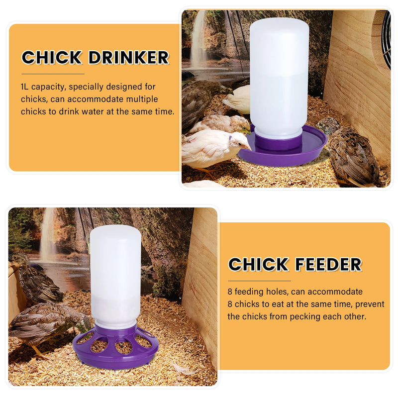 1L Chicken Feeder Bucket Waterer Automatic Drinker