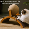 Wooden Cat Scratcher Ball with Sisal Surface