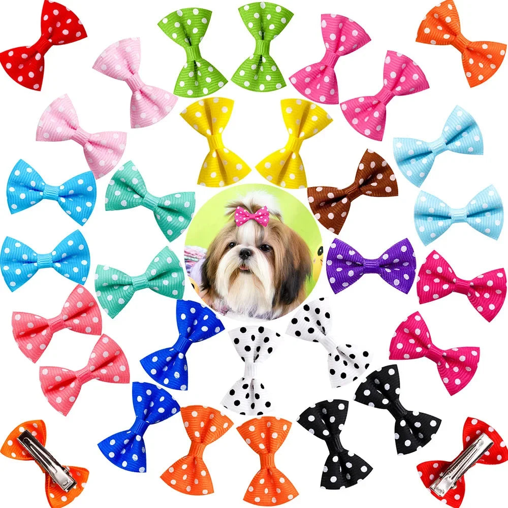 Pet Hair Bow Clips for Dogs and Cats