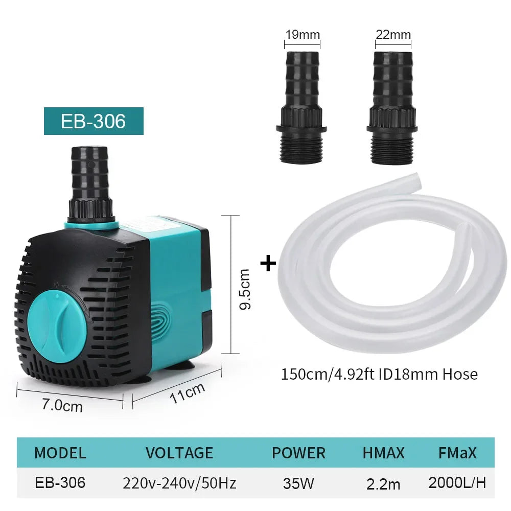 Submersible Aquarium Water Pump with Adjustable Flow