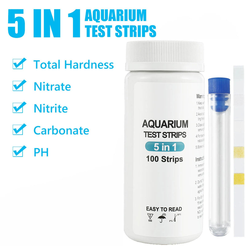 All-in-One-Aquarien-Wasserteststreifen mit Teströhrchen