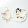 Pearl Bow Rhinestone Pet Collar for Small Dogs and Cats