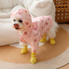 Cartoon Printed Waterproof Dog Raincoat